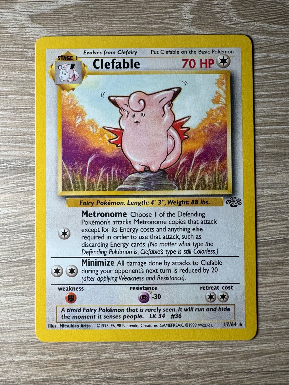 Clefable #17/Pokemon Jungle